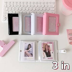 Photocard Holder Book 3 Inch Mini Photo Card Binder for Star Chasing Collection Mirror Finish PU surface Pattern
