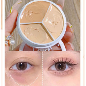 3 Color Concealer Loose Powder Palette Concealer Pro Makeup Face Eye Contouring Face Concealer Long Lasting Waterproof Setting Makeup for Dark Circles Facial Correction Facial Makeup Gift Delicate Moisturizing Brighten Skin Tone Repair Powder