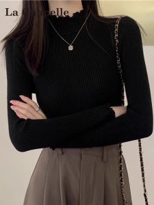 La Chabell Turtleneck Bottoming Shirt Womens Autumn 2024 New Inner Wear Plus Size Plus Size Ladies Slim Looking Silm Pullover Tops