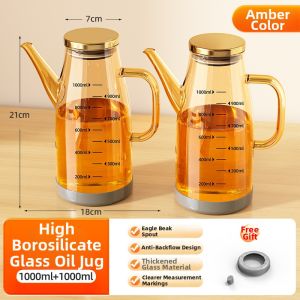 Heat Resistant Glass Oil Pot