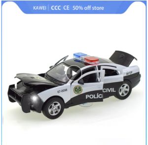 1:32 Police Car Station Wagon Car Model Alloy Diecasts Toy Vehicles Car Metal Model Simulation Pull Back Collection Kids Gift