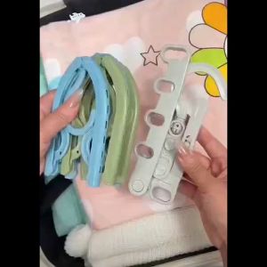 Portable Foldable Five-Hole Clothes Drying Rack Set