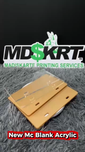 New Motorcycle Temporary Acrylic Plate | Blank Plate 5.3x9.25 / 3mm & 5mm. Waterproof DurableTemporary Custom New MC Plate