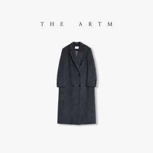 South American Alpaca and Australian Wool Premium Double-Breasted Notched-Collar Womens Winter Coat