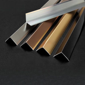110cm L-shaped aluminum alloy strip corner protection edge strip titanium gold Angle anti-collision strip desktop edge decoration edge