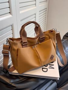 Large Capacity Canvas Tote Bag 2024 New Fashion Commuter Shoulder Bag Womens Handbag Work Commuting Crossbody Bag