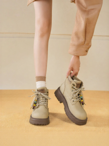 Josiny | Thick Sole Heeled Martin Boots For Short Women