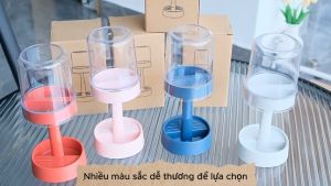 Giá Để Kem Đánh Răng Bàn Chải Đánh Răng Hình Trụ Có Thể Điều Chỉnh Chiều Cao Có Nắp Đậy Chống Bụi Kiêm Cốc Súc Miệng- SOHANEI FAM