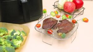 Air Fryer Baking Rack Metal Square/Round/Rectangle Oven Grill Racks Airfryer Accessories for CosoriInstant VortexGourmiaFoodi