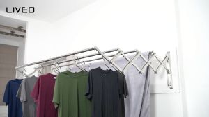 Jemuran Dinding Baju Stainless Steel Liveo LV-399 / Jemuran Lipat Gantung