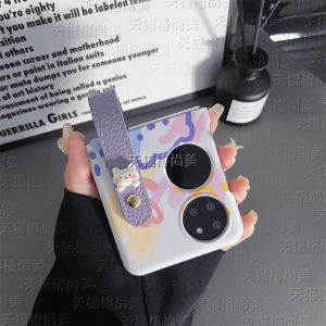 Cute Doodle Phone Case for Huawei P50 Pocket Oppo Find N3 Flip Samsung ZFlip5/6/4 Bracelet Vivo X Honor MagicV Xiaomi MixFlip