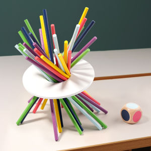 Colorful Wooden Balance Game Stick Toys for Children Mind Opening Fun Thinking Wooden Rods Desktop Game Educational Toys