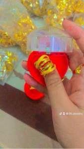 Cincin Emas Bangkok cop 916 persis ori Titanium