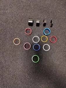 28.6mm Bike Stem Spacers Aluminum Alloy Bicycle Front Fork Headset Washers 3/5/10mm MTB Road Bike Handlebar Riser Spacer