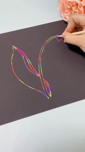 100Pcs Scratch Note Magic Rainbow Mini DIY Kertas Menggambar Kreatif Berkilau Mainan Black Cardboard Edukasi Colourful Scratch Note Kecil