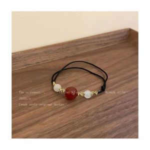 Adjustable Chinese Style Flower Braid Bracelet Womens Minimalist Luxury Hand Chain High Aesthetic Value Student Best Friend