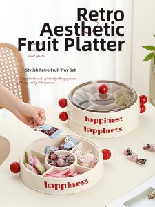 XIAOCHUSHU | Elegant Living Room Snack Plate Dry Fruit and Candy Serving Tray
