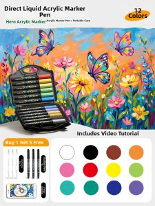 HERO | Soft-tip Liquid Markers Art for Kids 24 Colors
