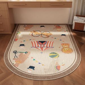 VIKAMA Bàn Ghế Xoay Thảm Trải Sàn Trong Nhà Trang Trí Nhà Cách Âm Thảm Cho Phòng Học Bàn Máy Tính Thảm Polyester Chống Trơn Trượt