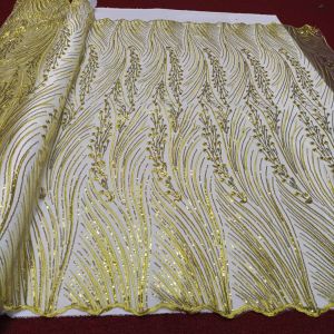 Tulle bordir salur full payet/Bahan kebaya motif Salur Full Payet