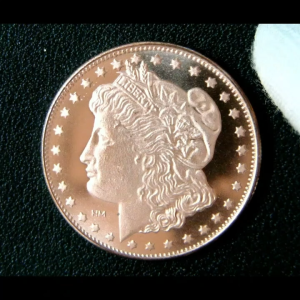 1 AVDP Oz Morgan .999 Fine Copper Round Coin USA Design 3 Laurel-Encircled Eagle 1 Oz Copper Round Coin COPPERMAN