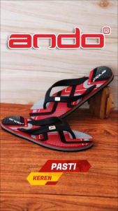 Ando prima sendal jepit karet pria gambar kekinian sandal japit cowok terbaru motif murah 38-42
