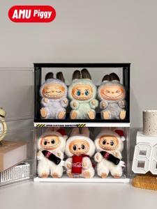 Labubu Macaron Dustproof Cover Display Shelf Bubble Mat Lab Storage Cabinet Anti Dust Cover Storage Rack for Figurines