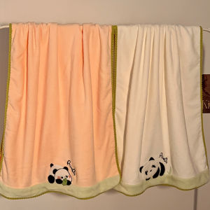 Cute Panda Bath Towel Female Absorbent All Cotton Pure Cotton than Quick-Drying Lint Free Can Wrap Household Thickened Three-Piece Towel