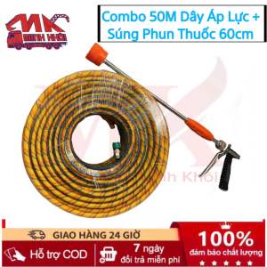 Bộ Dây Rửa Xe Dây Xịt Thuốc Áp Lực Cao 50M Kèm Súng Phun Áp Lực Dài 60cm Cao Cấp