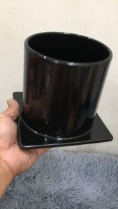 HỦ ĐỰNG ĐỦA ĐẾ VUÔNG 15 CM - GỐM SỨ CƯỜNG PHÁT