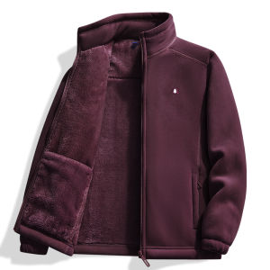 Áo Khoác Lông Cừu Dày Mùa Thu Đông Cho Nữ Áo Khoác Ngoài Bằng Vải Nỉ Lót Lông Cừu Màu Xanh Lá Cây Áo Khoác Ngoài Cho Nam