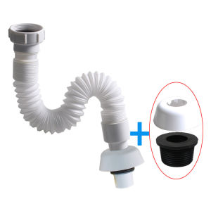 Talea Kitchen Single Bowl Sink Drain Pipe Vegetable Washing Basin Inner Tooth 45 Degree Water Soft Tube Accessory GN087