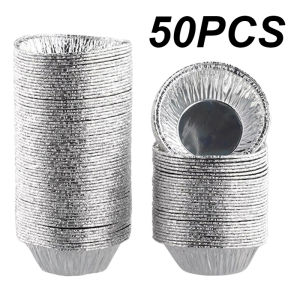 50/100/200PCS Disposable Aluminum Foil Cups Egg Tart Cake Dessert Baking Molds Household Kitchen Dessert Shop Baking Tools