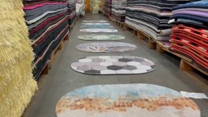Alas Kaki getah WELCOME rounded rectangle shape size 50 x 80cm Non-slip Indoor Outdoor full getah durable