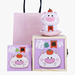 ชิ้นส่วนตัวปigs สำหรับโต๊ะทำงาน ของขวัญวันเกิดสัตว์ปีนักษัตร ไม้เลื่อม งานฝีมือ ของขวัญสำหรับผู้ชายและผู้หญิง ที่ระลึก