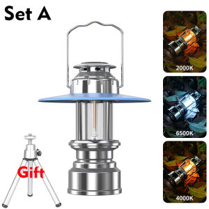 XIWANGFire | Outdoor Vintage LED Camping Lantern Portable Handheld Emergency Lighting Atmosphere Lamp Charger Design for Tent Outdoor