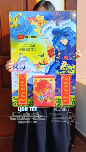 Lịch bản đồ việt nam Lịch Tết bản đồ 34 tỉnh bản đồ Việt Nam Lịch Tết 2026 Đốc Lịch Tết Lịch bloc 1075LT