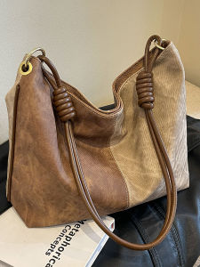 Large Capacity Tote Bag Womens Crossbody Shoulder Bag Luxury Minimalist High-End Feel Beige Brown Black Pure Color Bags