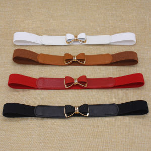 Elegant Womens Fashion Dress Belt Elastic Waist Cincher Decorative Black High-End Feeling Stretchy Belt Versatile Accessory