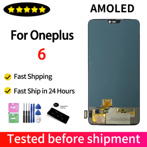 6.28“ AMOLED For OnePlus 6 LCD Display Touch Screen Digitizer Assesmbly For 1+6 A6000 A6003 LCD Replacement Parts