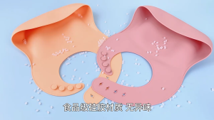 2pcs Silicone Baby Food Bib | BPA Free Food Catcher | Toddler Feeding Bibs | Adjustable Length