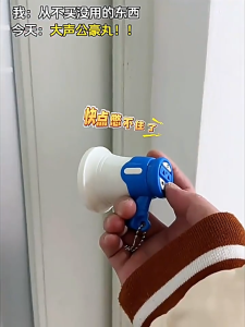 Pengeras Suara Mini Gantungan Kunci dengan Fungsi Rekaman Mainan Anak Suara Keras yang Lucu Bisa Memutar Musik & Rekam