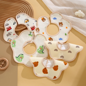 Crepe Cloth Waterproof Baby Bibs Petal Bibs Baby Bandana Saliva Towel Dribble Drool Bibs Prevent Spitting up Milk Bibs Towel