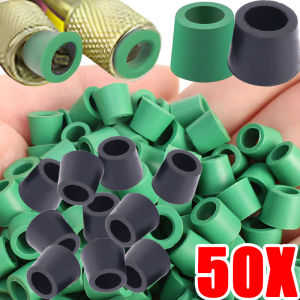 50PCS Black/Green Air Conditioning 1/4 Charging Hose Manifold Repair Green Rubber O-Ring Gasket Seals Car Accessories
