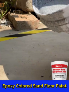 ✨Premium✨Duralite Epoxy Color Sand Floor Paint 1.8kg - Waterproof Anti-Slip Industrial-Grade Coating Scratch Protection for Garage Basement Balcony Commercial & Residential Use - Quick Drying Non-Toxic Easy Maintenance Long-Lasting Durability