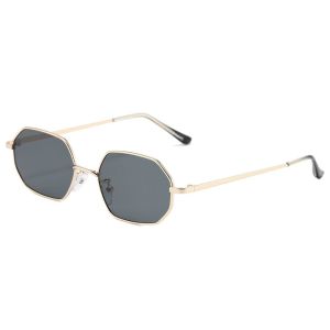 Fashion Polygon Metal Sunglasses Classic Men Driving Tourism Street Photography Sunglasses UV400 Women Octagon Glasses