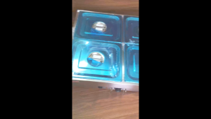 Bếp cách thủy hâm nóng và giữ nong thức ăn 6 ngăn Bain Marie BM-6T khay GN 1/2 x 100mm x6 tiêu chuẩncông suất 1.8kW