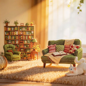Light Vintage Embroidery Simulation PET Stickers