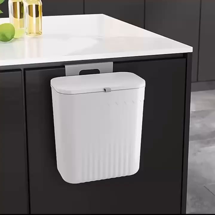 Wall Mounted Kitchen Trash Can Hanging Trash Bin For Bathroom Kitchens