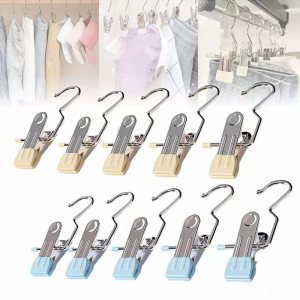Hangers Clips Stainless Steel Laundry Hooks Hanging Clothes Pins Clip Hangers Boot Shoes Clothes Pins